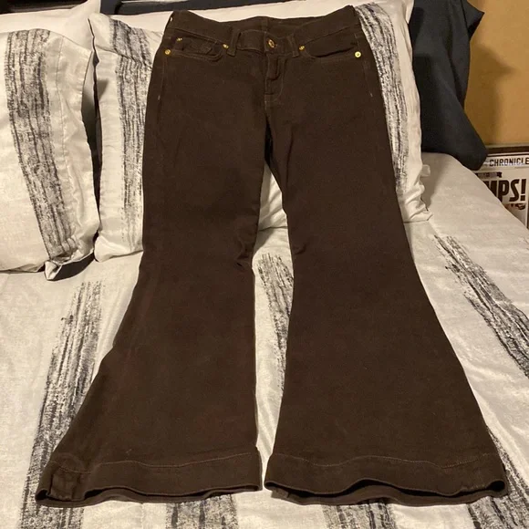 7  for all mankind brown stretch jeans, very soft and comfortable.  Love ❤️ - Picture 2 of 6